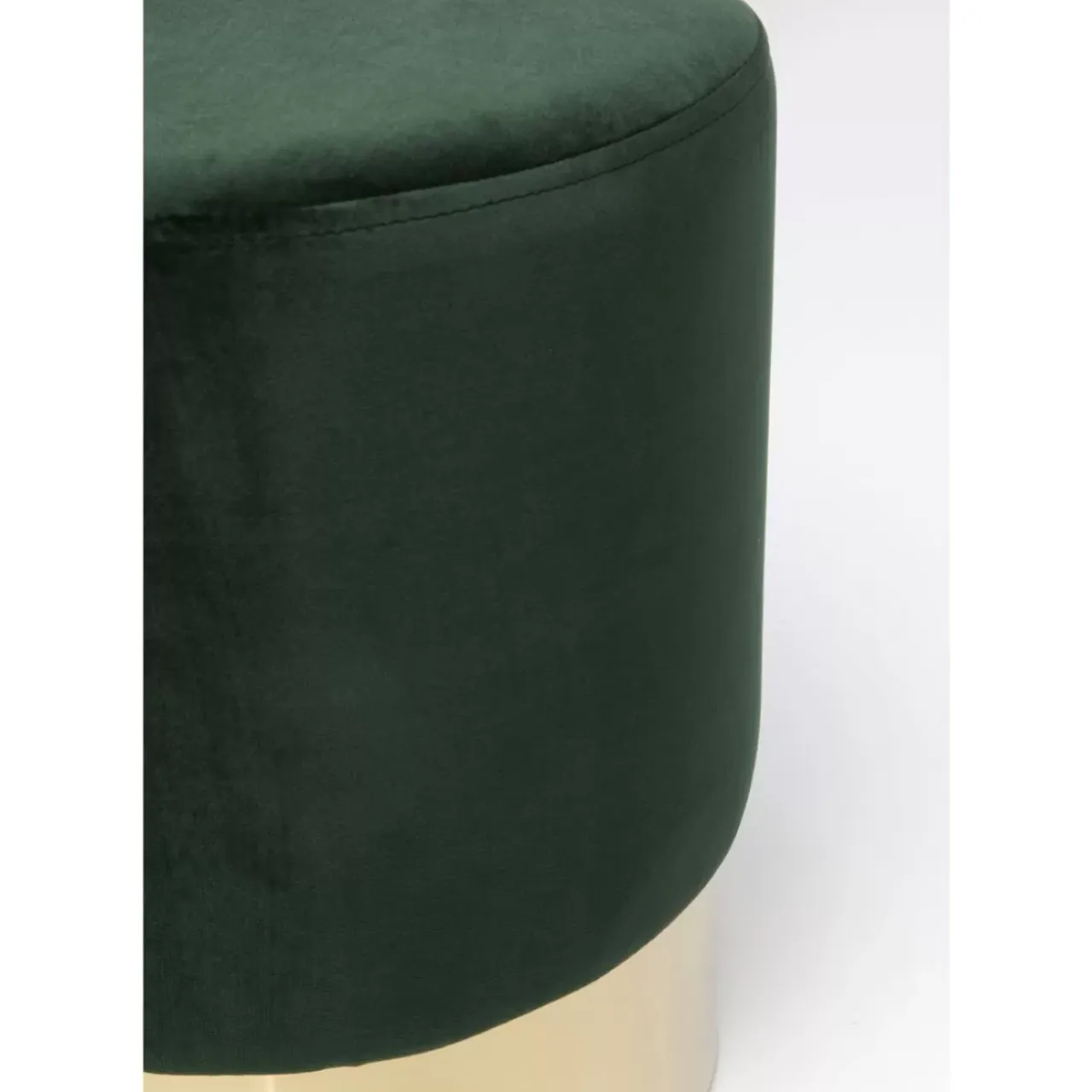 Sitzbänke-KARE Design Hocker Cherry Dunkelgrun Brass O35Cm