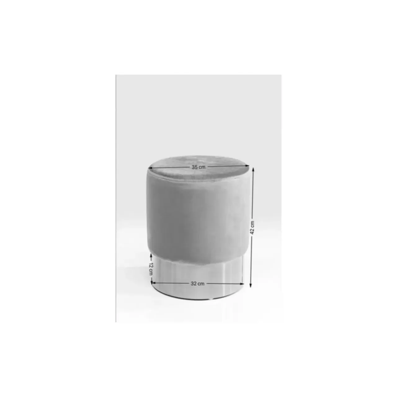 Sitzbänke-KARE Design Hocker Cherry Dunkelgrun Brass O35Cm