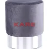 Sitzbänke-KARE Design Hocker Cherry Hellgrau Silver O35Cm