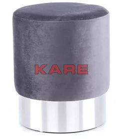 Sitzbänke-KARE Design Hocker Cherry Hellgrau Silver O35Cm