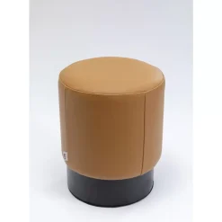 Sitzbänke-KARE Design Hocker Cherry Leder Braun O36Cm