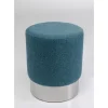 Sitzbänke-KARE Design Hocker Cherry Lina Blau Silver O35Cm
