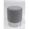 Sitzbänke-KARE Design Hocker Cherry Lina Grau Silver O35Cm