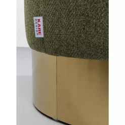 Sitzbänke-KARE Design Hocker Cherry Lina Grun Brass O35Cm