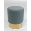 Sitzbänke-KARE Design Hocker Cherry Lina Hellbau Brass O35Cm