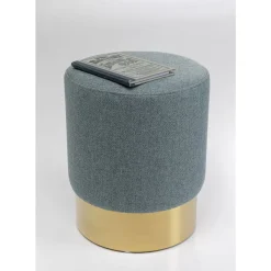 Sitzbänke-KARE Design Hocker Cherry Lina Hellbau Brass O35Cm