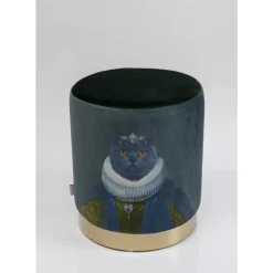 Sitzbänke-KARE Design Hocker Cherry Mr. Cat Brass O32Cm