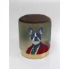 Sitzbänke-KARE Design Hocker Cherry Mr. Dog Brass O32Cm