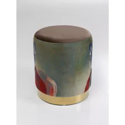 Sitzbänke-KARE Design Hocker Cherry Mr. Dog Brass O32Cm