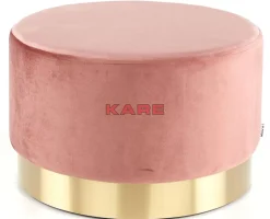 Sitzbänke-KARE Design Hocker Cherry Rose Brass O55Cm