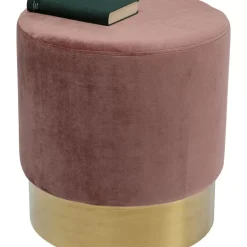 Sitzbänke-KARE Design Hocker Cherry Rose Brass O45Cm
