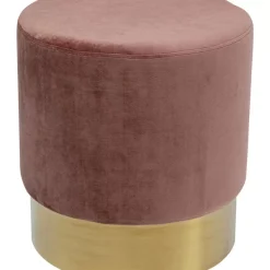 Sitzbänke-KARE Design Hocker Cherry Rose Brass O45Cm