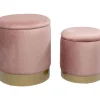 Sitzbänke-KARE Design Hocker Cherry Storage Rose Brass (2/Set)