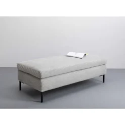 Sitzbänke-KARE Design Hocker Gianni Cord Grau