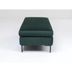 Sitzbänke-KARE Design Hocker Gianni Velvet Dunkelgrun Schwarz