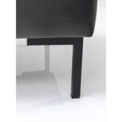 Sitzbänke-KARE Design Hocker Gianni Velvet Grau Schwarz