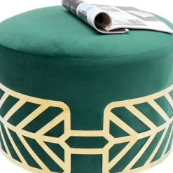 Sitzbänke-KARE Design Hocker Jenna Grun O61Cm