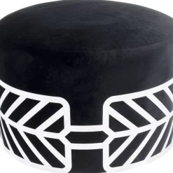 Sitzbänke-KARE Design Hocker Jenna Schwarz O61Cm