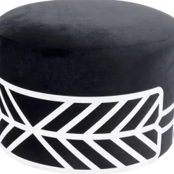 Sitzbänke-KARE Design Hocker Jenna Schwarz O61Cm