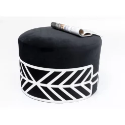 Sitzbänke-KARE Design Hocker Jenna Schwarz O61Cm