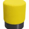 Sitzbänke-KARE Design Hocker Jody Gelb Mesh Schwarz O35Cm