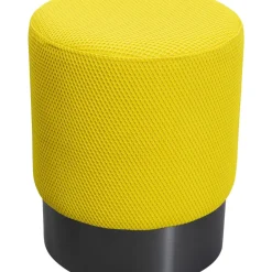 Sitzbänke-KARE Design Hocker Jody Gelb Mesh Schwarz O35Cm