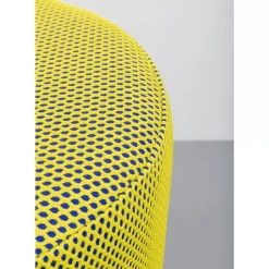 Sitzbänke-KARE Design Hocker Jody Gelb Schwarz Mesh Schwarz O35Cm