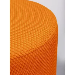 Sitzbänke-KARE Design Hocker Jody Orange Mesh Schwarz O35Cm