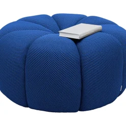 Sitzbänke-KARE Design Hocker Peppo Lounge Blau O80Cm