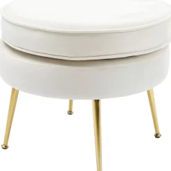 Sitzbänke-KARE Design Hocker Water Lily Beige