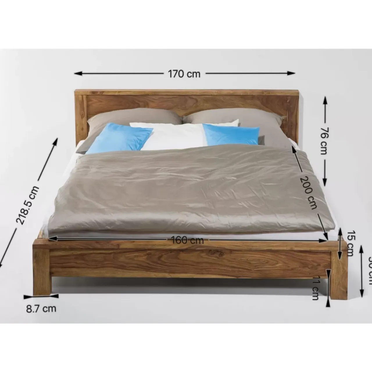 Betten-KARE Design Holzbett Authentico 160X200Cm