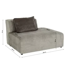Sofas & Couches-KARE Design Infinity 2-Sitzer 100 Elements Grau