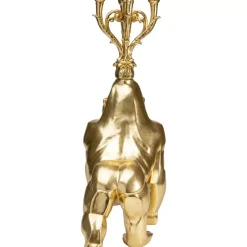 Kerzenständer & Laternen-KARE Design Kerzenständer Gorilla Gold