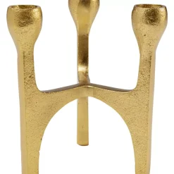 Kerzenständer & Laternen-KARE Design Kerzenständer Stacky Gold 15Cm