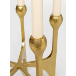 Kerzenständer & Laternen-KARE Design Kerzenständer Stacky Gold 31Cm