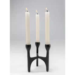 Kerzenständer & Laternen-KARE Design Kerzenständer Stacky Schwarz 15Cm