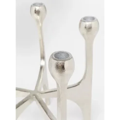 Kerzenständer & Laternen-KARE Design Kerzenständer Stacky Silber 31Cm