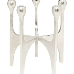 Kerzenständer & Laternen-KARE Design Kerzenständer Stacky Silber 31Cm