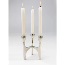 Kerzenständer & Laternen-KARE Design Kerzenständer Stacky Silber 15Cm