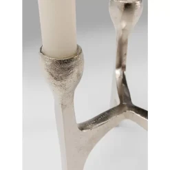 Kerzenständer & Laternen-KARE Design Kerzenständer Stacky Silber 15Cm