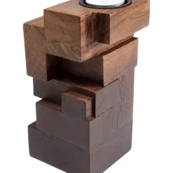 Kerzenständer & Laternen-KARE Design Kerzenständer Wood Tetris 31Cm