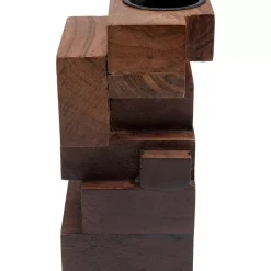 Kerzenständer & Laternen-KARE Design Kerzenständer Wood Tetris 31Cm