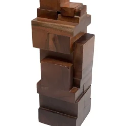 Kerzenständer & Laternen-KARE Design Kerzenständer Wood Tetris 31Cm