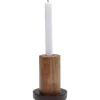 Kerzenständer & Laternen-KARE Design Kerzenständer Wood Zylinder 15Cm