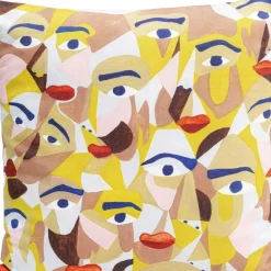 Kissen-KARE Design Kissen Artistic Faces 45X45Cm