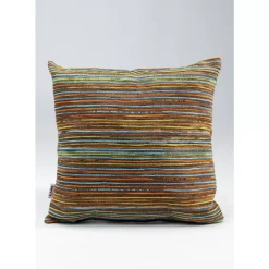 Kissen-KARE Design Kissen Colourful Stripes Braun 40X40Cm