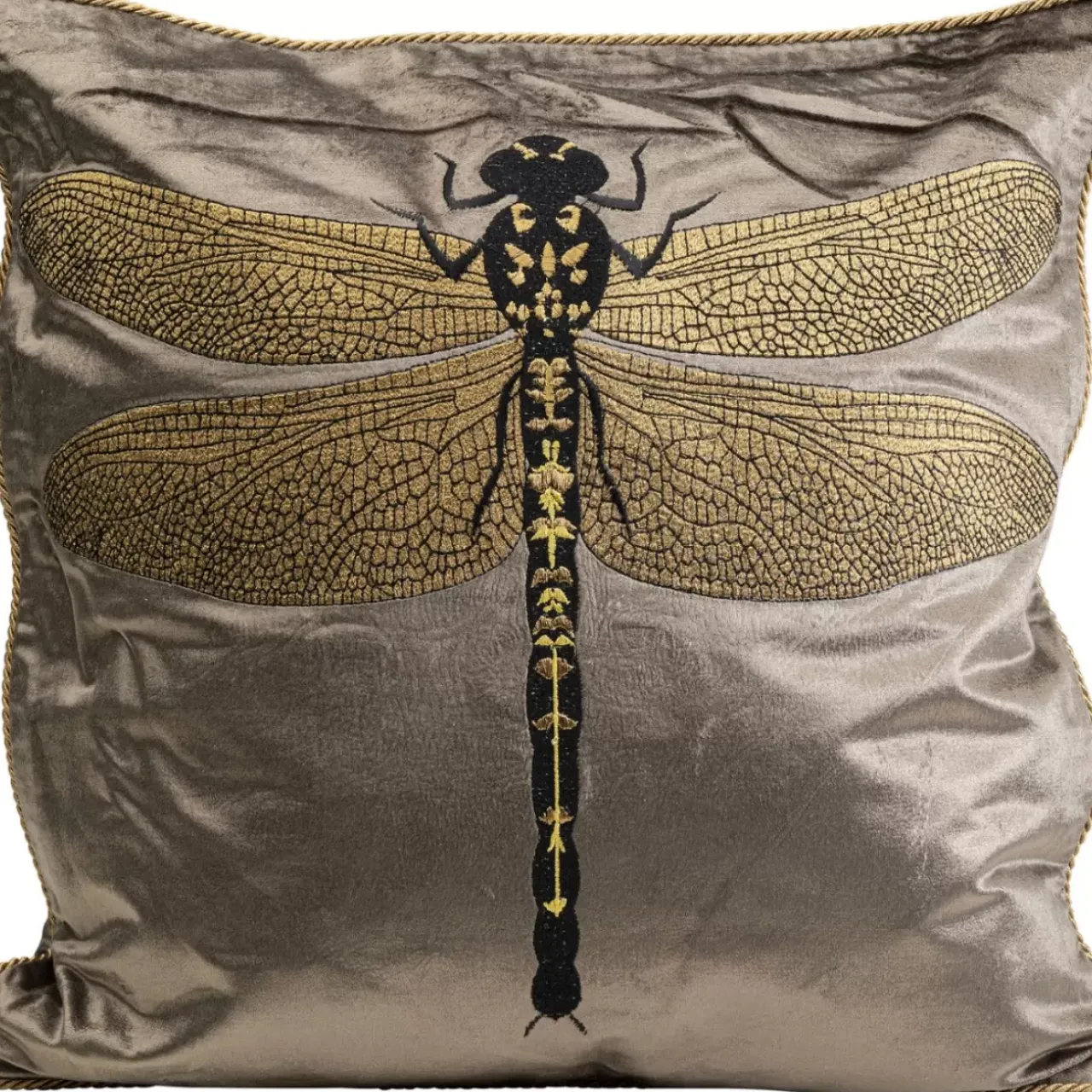 Kissen-KARE Design Kissen Glitter Dragonfly Braun 40X40Cm