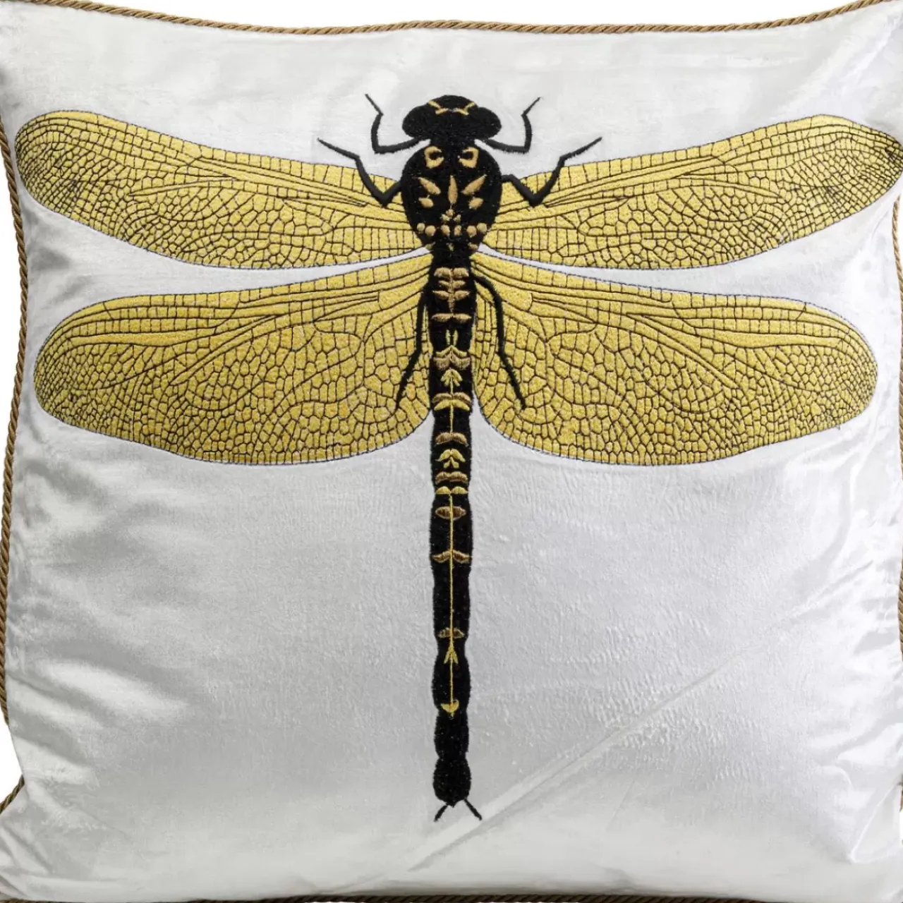 Kissen-KARE Design Kissen Glitter Dragonfly Weis 40X40Cm