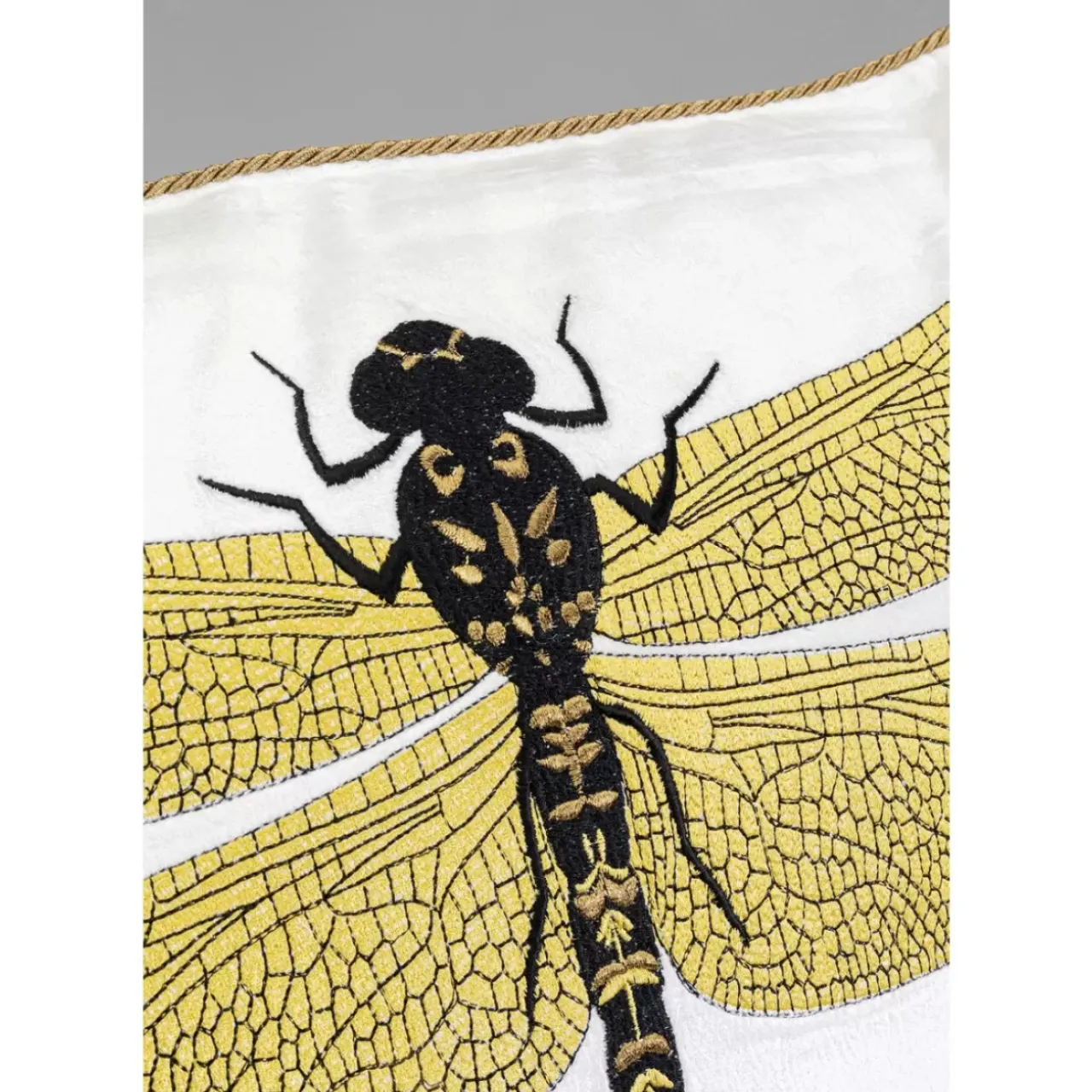 Kissen-KARE Design Kissen Glitter Dragonfly Weis 40X40Cm