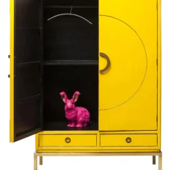 Regale-KARE Design Kleiderschrank Disk Yellow